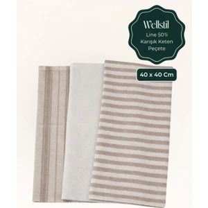 Line | 50'li Karışık Keten Peçete
