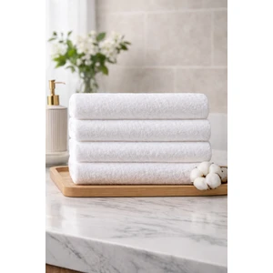 Gön Ev Tekstili Beyaz El Havlusu 4'lü Paket %100 Pamuk Gramajlı 50X90 cm Ev ve Otel Için.