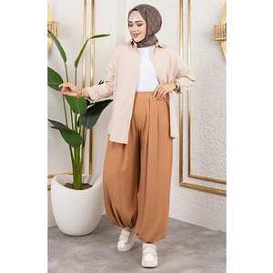 Beli Lastikli Şalvar Pantolon