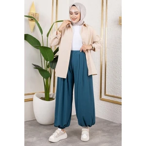 Beli Lastikli Şalvar Pantolon