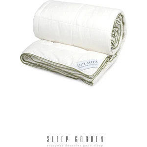 Sleep Garden Auralis Tek Kişilik Biyeli Şık Lüks Bambu Yorgan Jüt Keten Çantalı