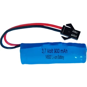 3.7V 900 Mah 14500 Li-Ion Oyuncak Araba Pili | Siyah Soket | Şarjlı Lityum Pil