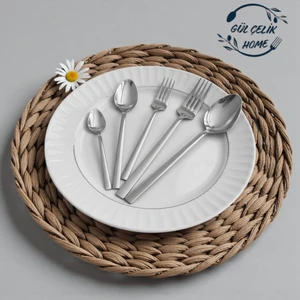 Çatal Kaşık Seti 30 Parça 6 Kişilik Sade Model 18/0 Kalite