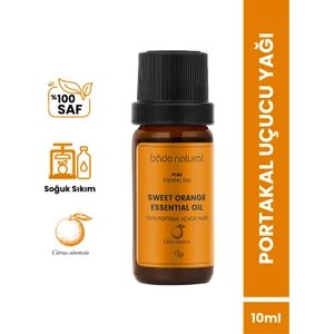 Bade Natural Portakal Uçucu Yağı 10 ml %100 Saf Soğuk Sıkım Doğal Vegan Canlandırıcı Unisex