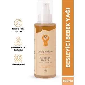 Bade Natural Bebek Masaj Yağı 100 ml Sprey %100 Doğal Bitkisel Karışım Besleyici ve Rahatlatıcı