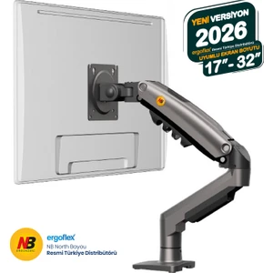 Ergoflex Nb North Bayou Nb F80 17-32 Inch Amortisörlü 2-9kg Vesa Monitör Standı 2026 Versiyon