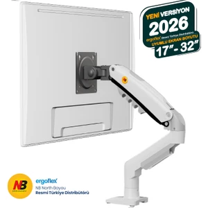 Nb North Bayou Nb F80 17"-32" Amortisörlü 2-9kg Monitör Standı 2026 Versiyon Beyaz