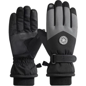 Golovejoy Ultralight Su Geçirmez Erkek  Dokunmatik Kayak & Snowboard Eldiveni Siyah