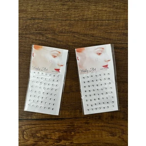 2 Adet Inci Taşlı Yapıştırma Tırnak Saç Makyaj Stickerı  Yüz Taşı Yapışkanı Taş Sticker Mini Boy