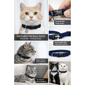 Kedi Tasması Zilli ve Lastikli