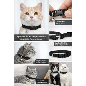 Kedi Tasması Zilli ve Lastikli