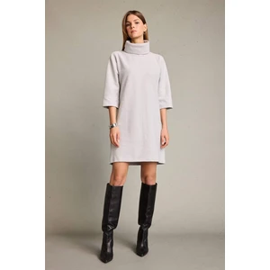 Balıkçı Yaka Yarım Kollu Mini Elbise G3793AX25WN