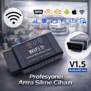 (Yeni Nesil)araç Arıza Tespit Cihazı V1.5 bluetooth/Wifi Obd Araç Arıza Okuma&silme /can Destekli Türkçe  Dual Sürüm Apple Android Destekli araç arıza tespit cihazı
