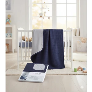 %100 Pamuk Bebek Battaniyesi Mavi