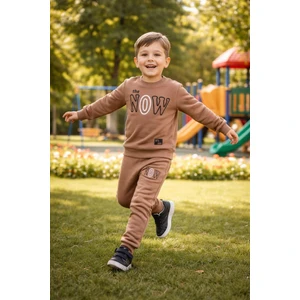 Tuma Collection Erkek Çocuk Kışlık Eşofman Takımı Sweatshirt Alt Pamuklu Üç Iplik Şardonlu Günlük Kombin 3-4-5-6-7 Yaş