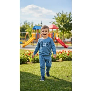 Tuma Collection Erkek Çocuk Kışlık Eşofman Takımı Sweatshirt Alt Pamuklu Üç Iplik Şardonlu Günlük Kombin 3-4-5-6-7 Yaş