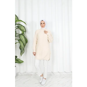 Nisum Moda Yırtmaçlı Kalın Triko Tunik