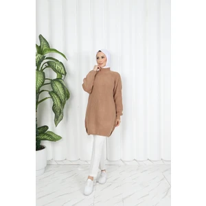 Nisum Moda Yırtmaçlı Kalın Triko Tunik