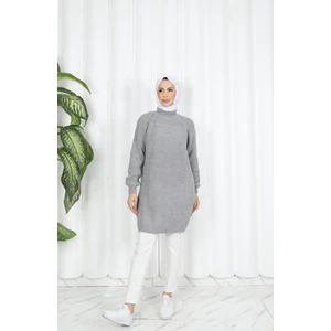 Nisum Moda Yırtmaçlı Kalın Triko Tunik