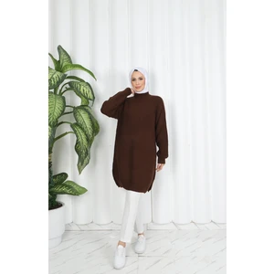 Nisum Moda Yırtmaçlı Kalın Triko Tunik