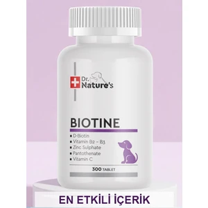 Dr. Natures Dog Bıotın Köpekler Için Deri Tüy Sağlığı Besin Takviyesi( 300 Tablet)