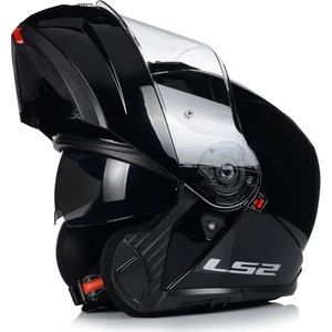 Ls2 Strobe 2 Parlak Siyah Çene Açılır Motosiklet Kaskı