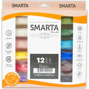 12'li Hava ile Kuruyan Modelleme Hamuru Seti (25g x 12 Adet)