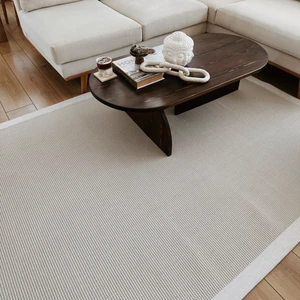 Cool Halı Riga Art 01 Hasır Dokulu Balkon Halısı Ithal Sisal Halı Yolluk Bordürlü Mutfak Halısı