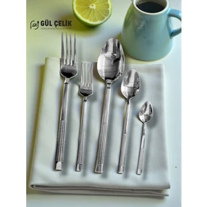 Çatal Kaşık Seti 30 Parça 6 Kişilik Hasır 18/0 Kalite