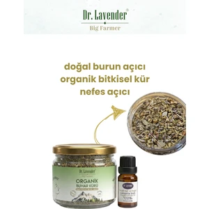 Dr. Lavender Organik Buhar Kürü Lavanta Melisa Papatya Doğal Solunum Desteği & Lavanta Yağı Set