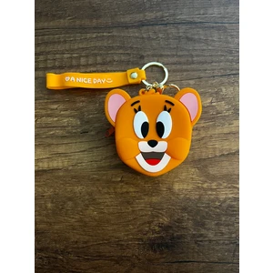 Gülümse Gel Çocuk Tom Jeri Silikon Cüzdan Bozuk Para Cüzdanı Çanta Süsü Charm Anahtarlık 1 Adet