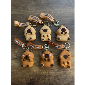 Gülümse Gel Kız Çocuk Capybara Silikon Cüzdan Bozuk Para Cüzdanı Kapibara Çanta Süsü Charm Anahtarlık 1 Adet