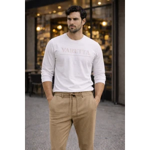 Erkek Vizon Likralı Jogger  Beli Lastikli Cepli Düz Paça Regular Kesim Jogger Pantolon