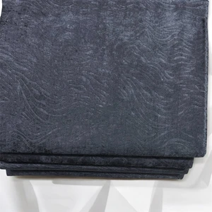 Koltuk Çekyat Örtüsü 170-210 cm – Kaymaz Tabanlı Süngerli Kadife Kumaş Antrasit Gofraj Baskı