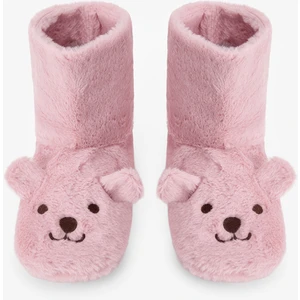 Lila Happy Bear Hayvan Nakışlı Ev Botu