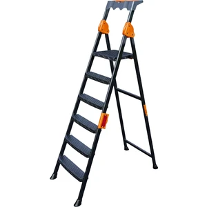 Mensa Plus 5+1 Basamaklı Metal Siyah Merdiven