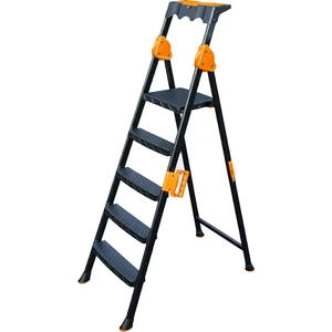 Mensa Plus 4+1 Basamaklı Metal Siyah Merdiven