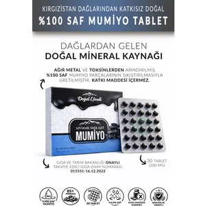 Mumiyo %100 Saf Mumiyo 30'lu Tablet (Kırgızistan'dan Ithal Shilajit)