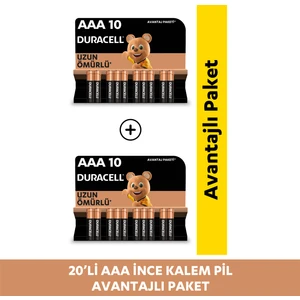 Alkalin Aaa Ince Kalem Piller 20'li