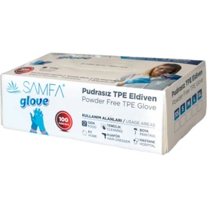 Samfa Tpe Pudrasız Vinil Eldiven L Beden