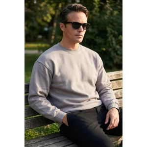 Regular Fit Bisiklet Yaka Pamuklu Içi Tüylü Yumuşak Şardonlu Sweat Erkek Sweat 5905255