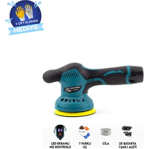 Dawreek MK12 Şarjlı Polisaj Makinesi 120 W Güç ve 11000 Devir/dk ile Profesyonel Kullanım Için