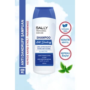 Anti-Dandruff Kepekli Saçlar İçin Menthol Keratin Kepeğe Karşı Etkili Profesyonel Şampuan 400 ML