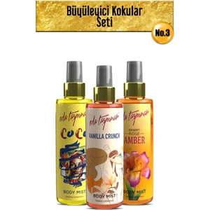 Eda Taşpınar Büyüleyici Kokular Seti.no.3 Vanilya & Amber & Coco Body Mist 200 ml (EGX62-EGX20-EGX26)