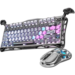 Mercury K1 Pro+M1 Pro Kablosuz Rgb Işıklı Mekanik Q Gaming Klavye ve Optik Mouse Seti, Cyberpunk