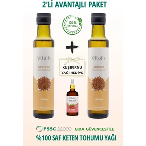 Keten Tohumu Yağı 250 ml 2’li – Soğuk Sıkım, Çok Amaçlı, Saf & Doğal