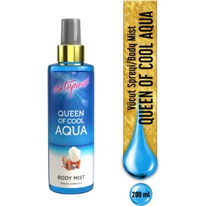 Eda Taşpınar QueenOf Cool Aqua Body Mist Vücut Spreyi, Mykonos’un Mistik Kokusu, Fresh Okyanus, 200 ml