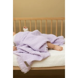 Lila Müslin 4 Katlı Müslin  Pamuk 110X110CM