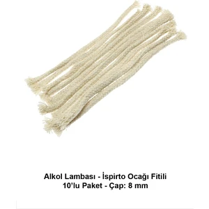 Alkol Lambası - İspirto Ocağı Fitili - A Çap: 8 mm / 10’lu Paket