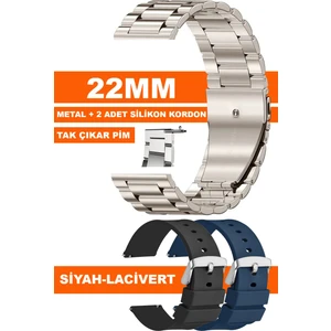 Xiaomi Redmi Watch 5 Active / Xiaomi Redmi Watch 5 Lite Uyumlu 22mm Paslanmaz Çelik Metal Saat Kordonu Kayışı